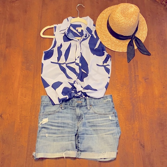 Merona Tops - Blue Sleeveless Blouse